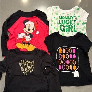 BUNDLE | 12-18mth & 18 mth girls | Holiday shirts